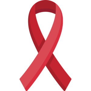gambar ilustrasi pita merah lambang HIV