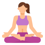gambar ilustrasi orang melakukan yoga